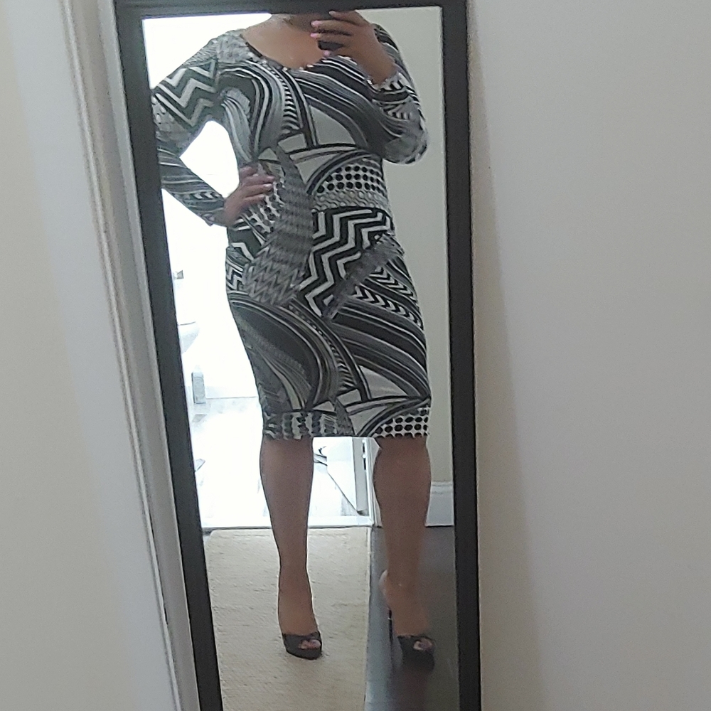 NWOT ASOS Black & White Print Dress